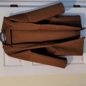 Only Child Sonora Hooded Coat in Heavyweight Wool (Small/Medium, Umber)